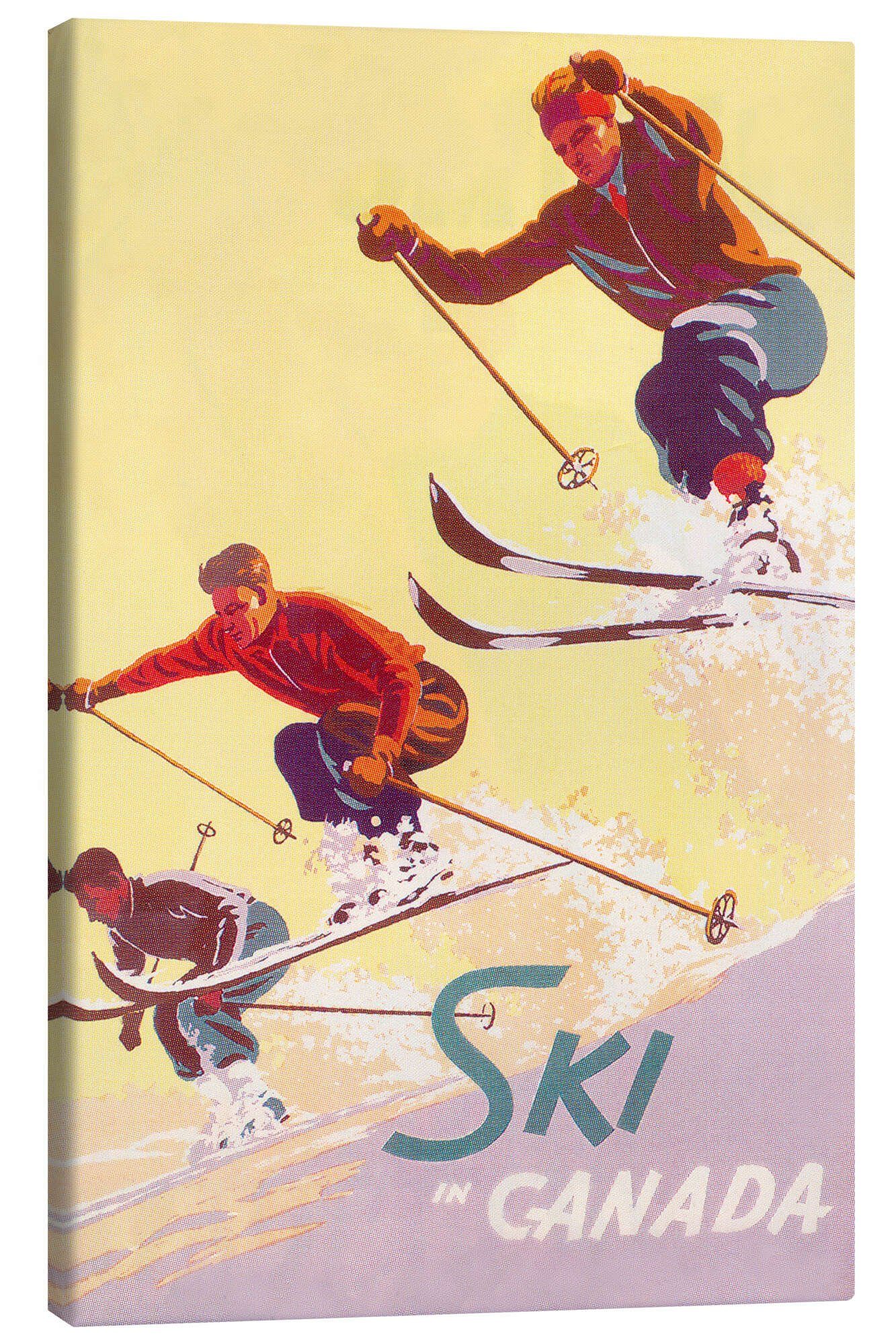 Leinwandbild Vintage Ski Collection