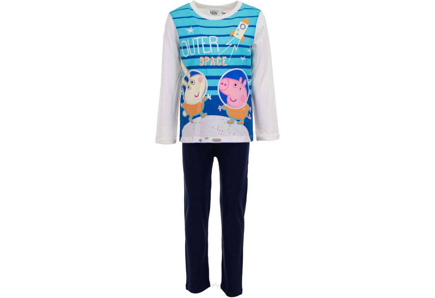 Peppa Pig Pyjama Peppa Pig Schlafanzug aus Baumwolle Nachtanzug Pyjama für Kinder