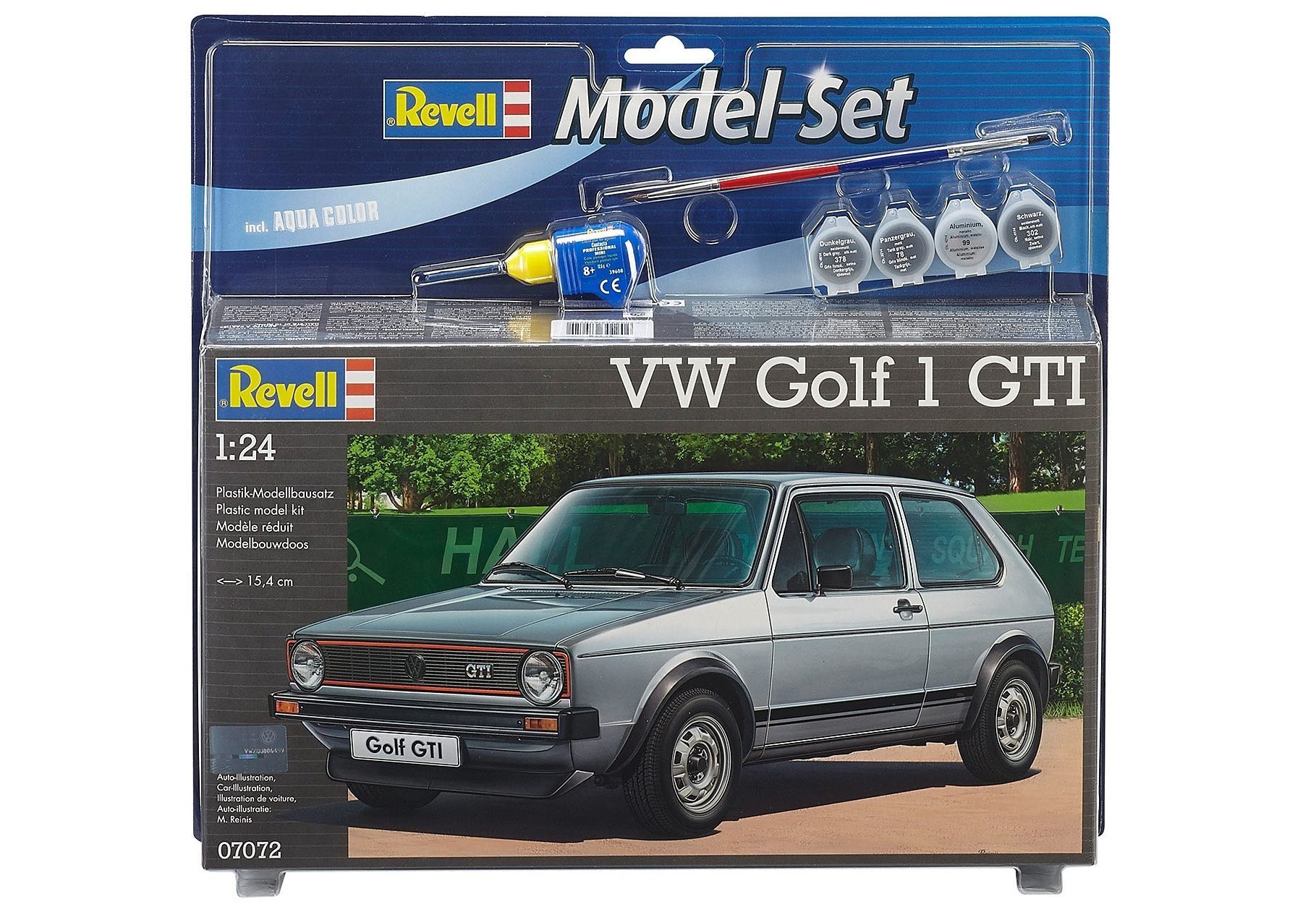 Revell® Modellbausatz Model-Set VW Golf 1 GTI, Maßstab 1:24, (Set), Made in Europe