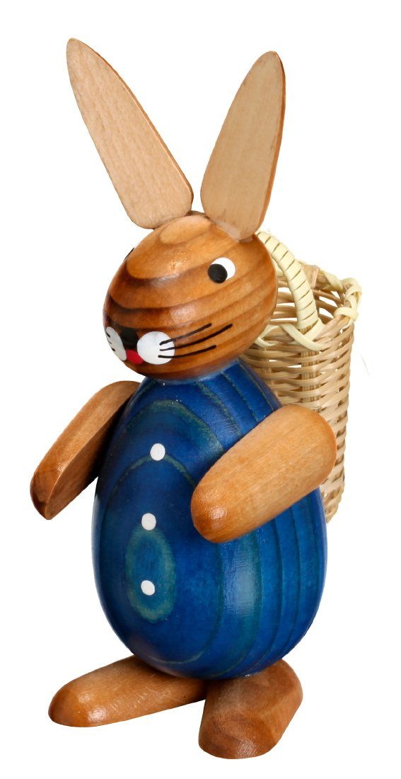 Osterhase Osterfigur Osterhase mit Korb BxHxT ca 4,5 x 11 x 6,5cm NEU