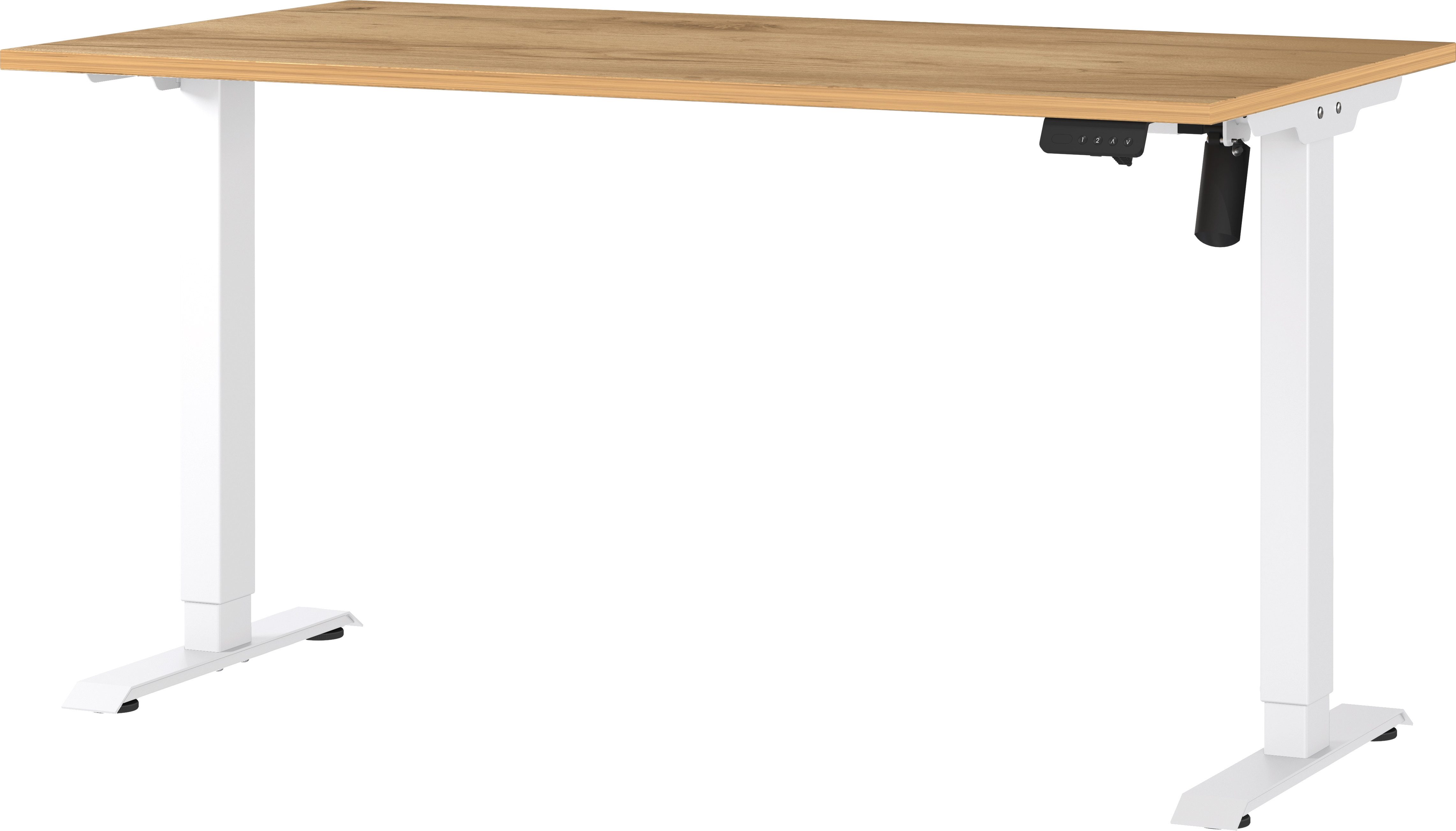 GERMANIA Schreibtisch Boras, elektrisch höhenverstellbar, Breite 120/140/16 günstig online kaufen