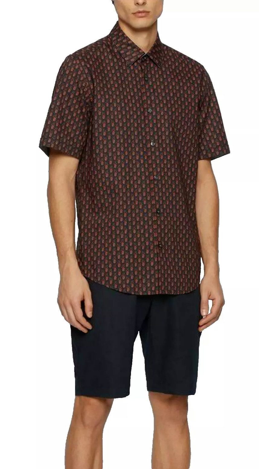 Kurzarmhemd Luka 2F Ananas Print Regular Fit