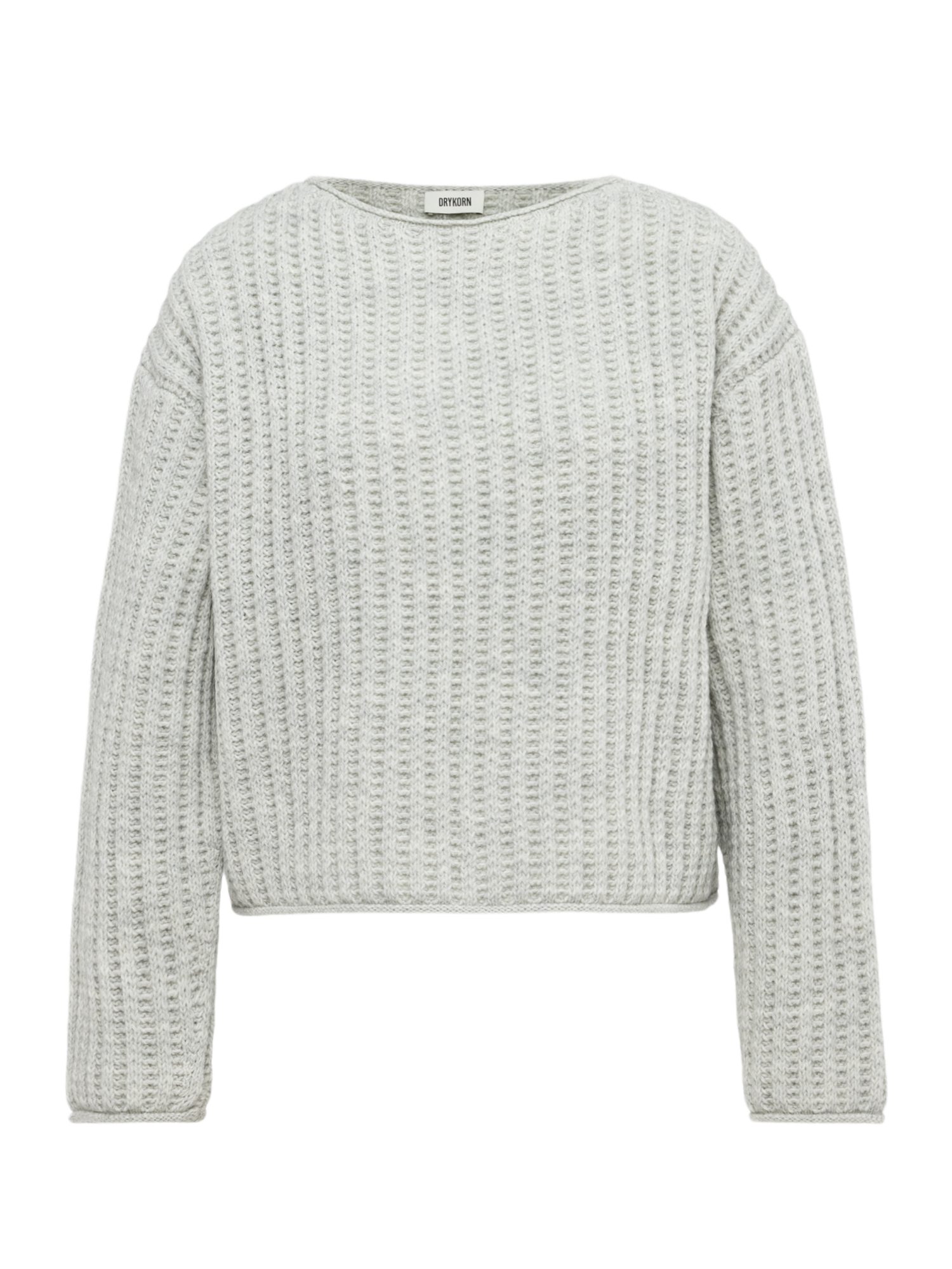 Drykorn Strickpullover grau,Casual,Polyacryl,Strukturiert,Rundhals,Lang,Oversized