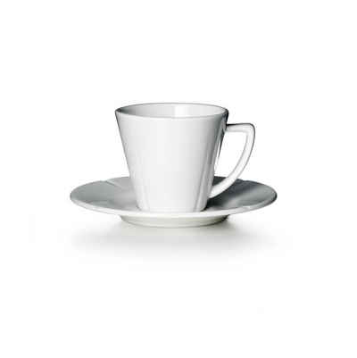 Rosendahl Espressotasse »Grand Cru; Klassische Espressotasse mit passender Untertasse aus weißem Porzellan«, Porzellan