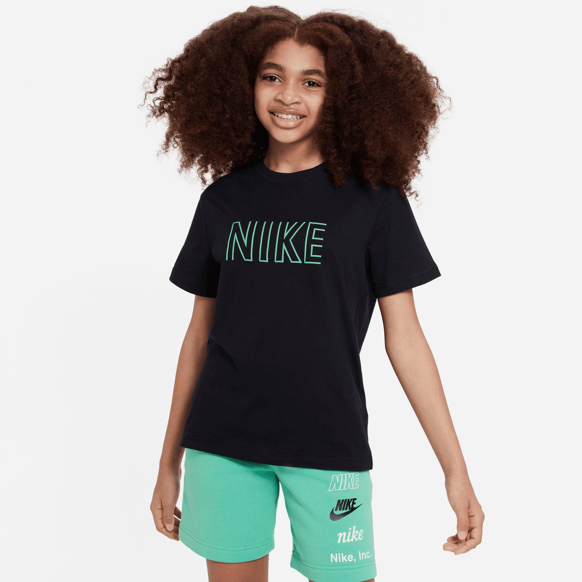 Nike Sportswear T-Shirt G NSW BF TEE PRNT SW - für Kinder schwarz