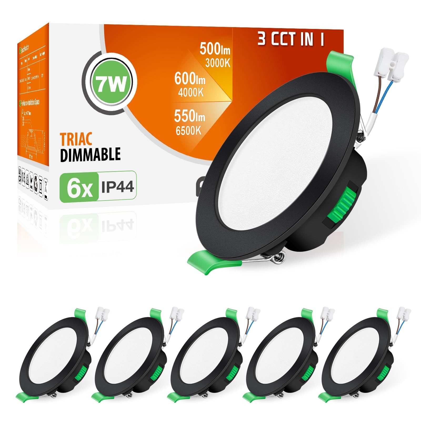 ALUSSO LED Einbaustrahler 6er-Set, 7W Decken günstig online kaufen