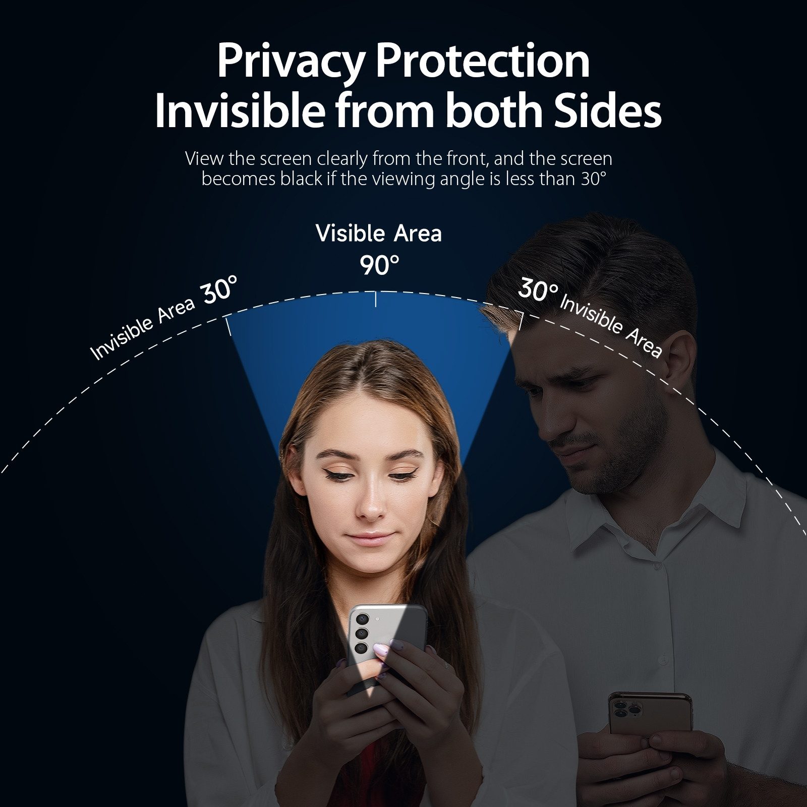 Protectorking Displayschutzfolie 2x Blickschutz 9H Panzerglas Full Screen Anti-Spy Sichtschutz für Samsung Galaxy S26 Ultra, 2 Stück, Displayschutzfolie, Schutz – Bild 5 von 5