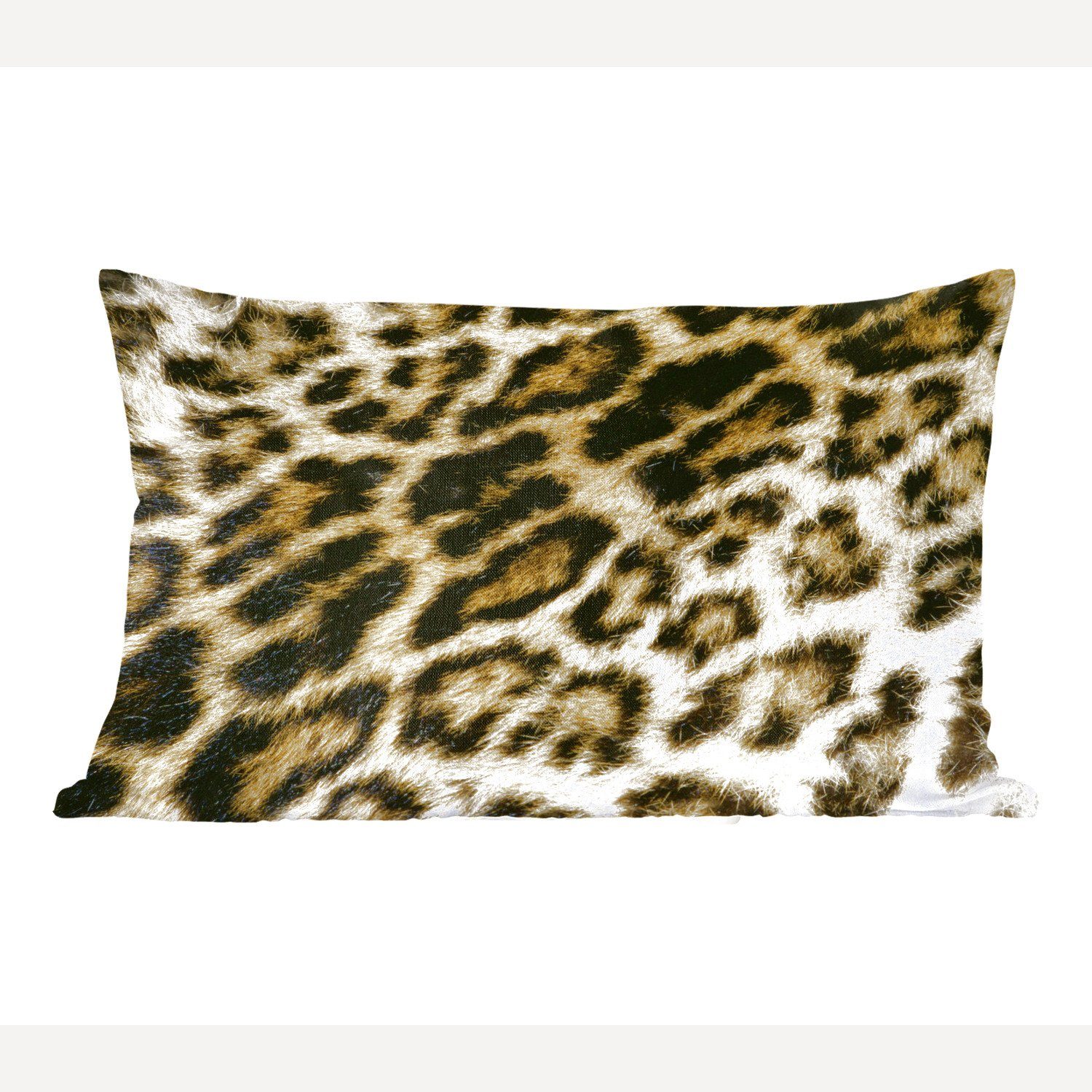 MuchoWow Dekokissen Leopard - Schlafzimmer Fell - Dekokissen mit Zierkissen, Füllung, Haar, Dekoration, Wohzimmer