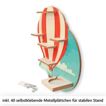 Kreative Feder Kinderregal MUSIKBOX-REGAL Heißluftballon, für TONIE-BOX und TONIES inkl. 40 Metallplättchen