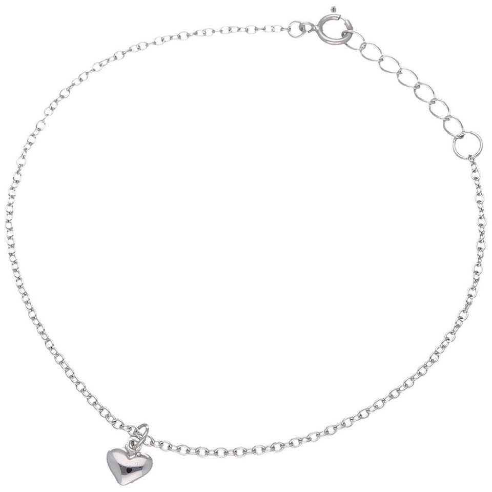 Smart Jewel Armband mit Herz Anhänger, Silber 925