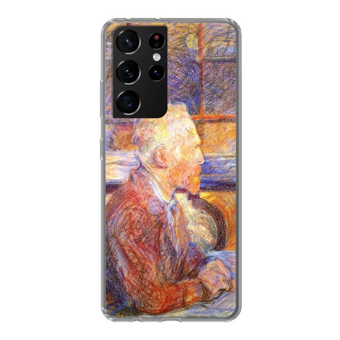MuchoWow Handyhülle Porträt von Henri de Toulouse-Lautrec - Vincent van Gogh Phone Case Handyhülle Samsung Galaxy S21 Ultra Silikon Schutzhülle