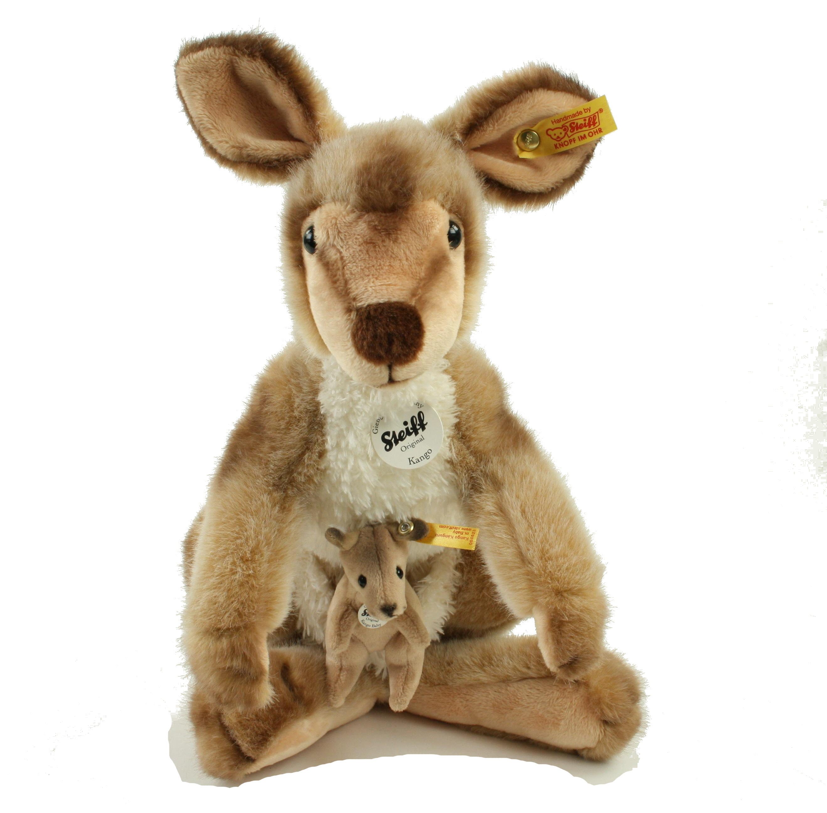 Steiff Kuscheltier Steiff Känguru Kango & Baby 40 cm 064623