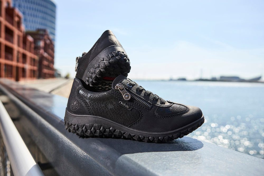 Rieker Keilsneaker Schnürschuh, Halbschuh, Freizeitsneaker mit Reißverschluss
