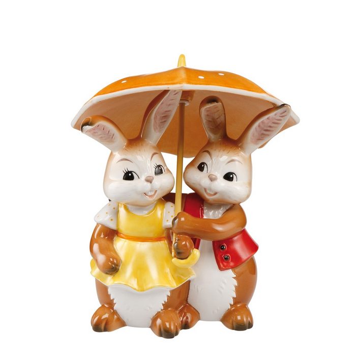 Goebel Osterhase Hasenpaar unter Schirm "Gemeinsam glücklich&quot