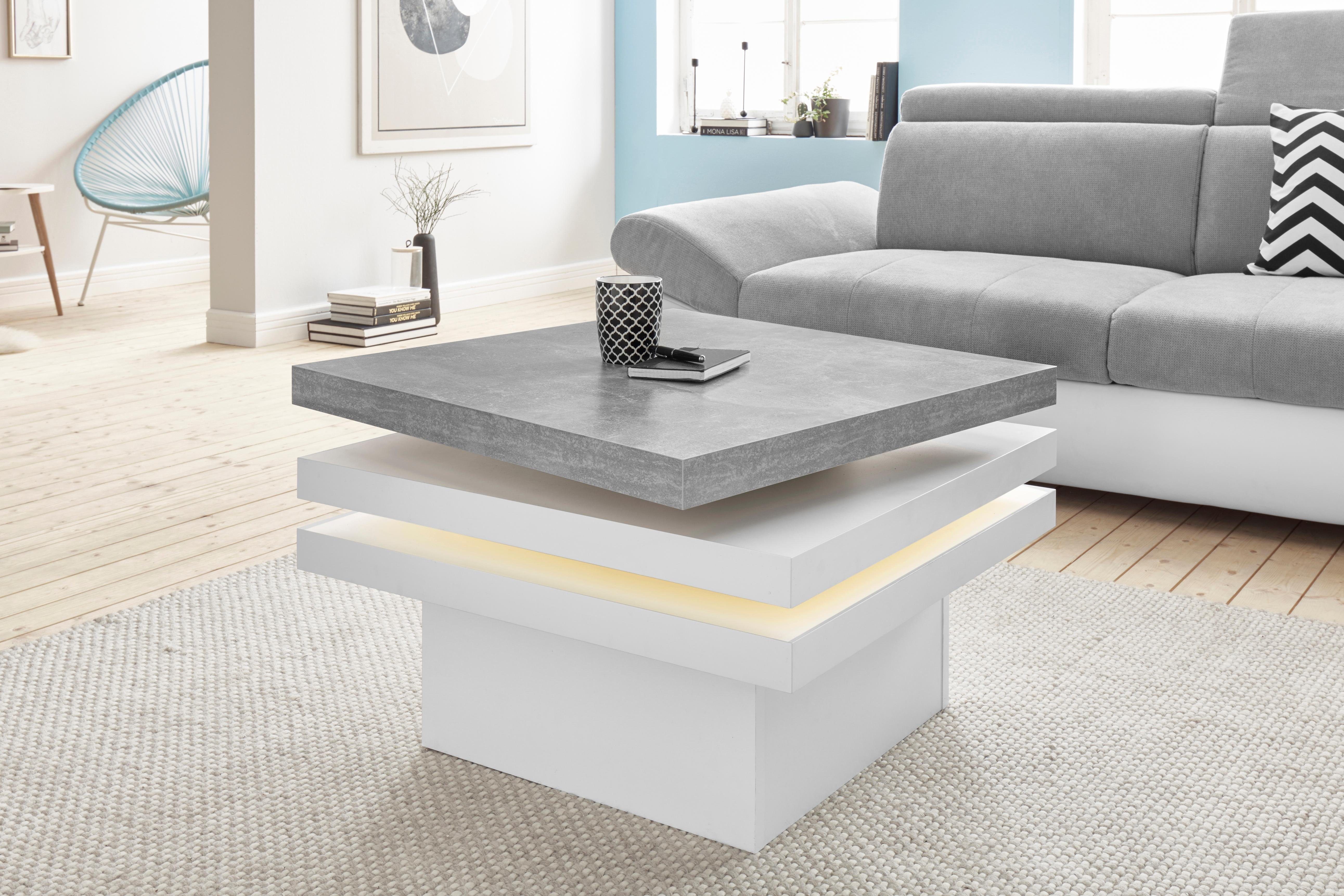 Eleganter Couchtisch mit LED-Beleuchtung