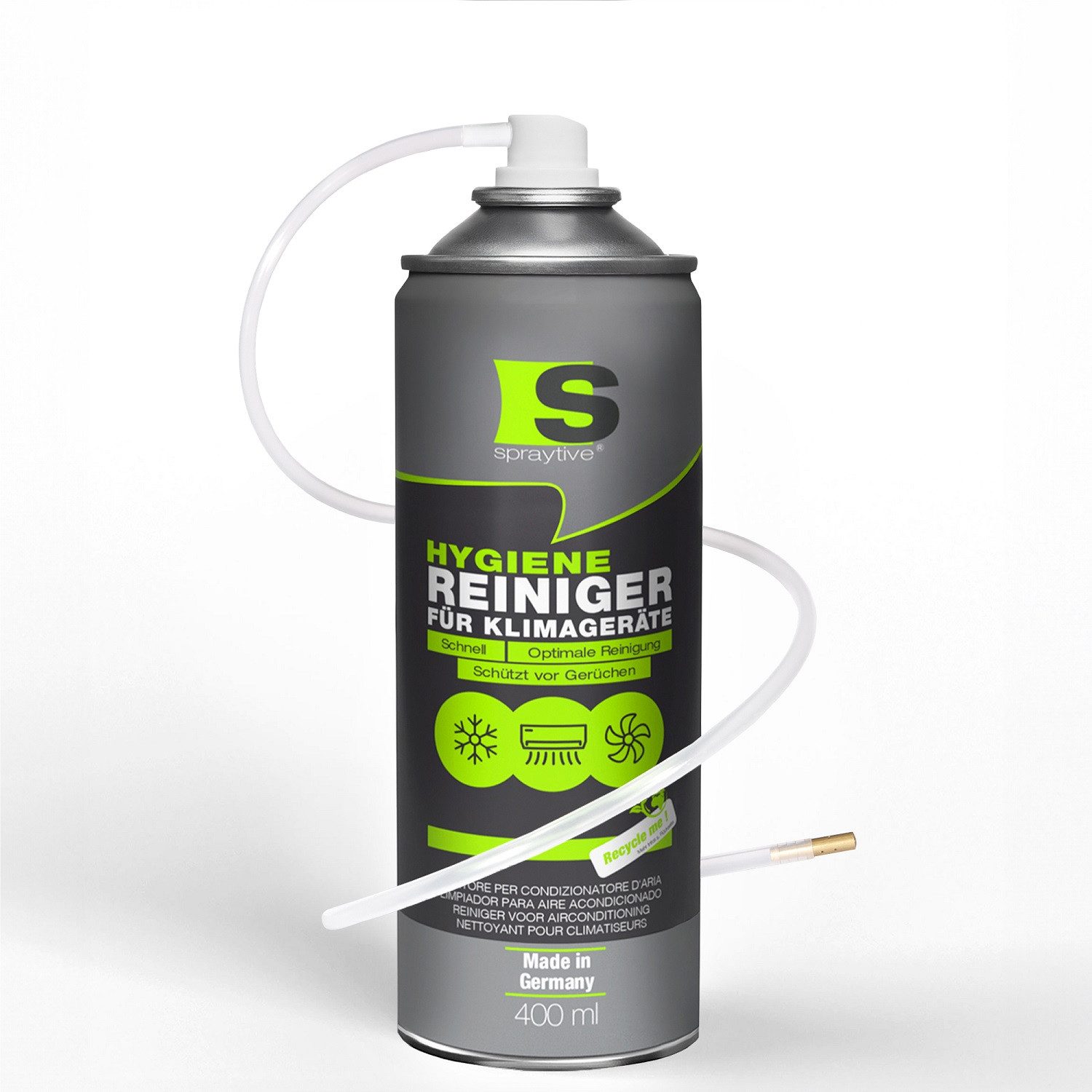 Spraytive 1x 400ml Reiniger für Klimageräte Klimaanlagenreiniger für Auto & Haus Oberflächen-Desinfektionsmittel (Made in Germany)
