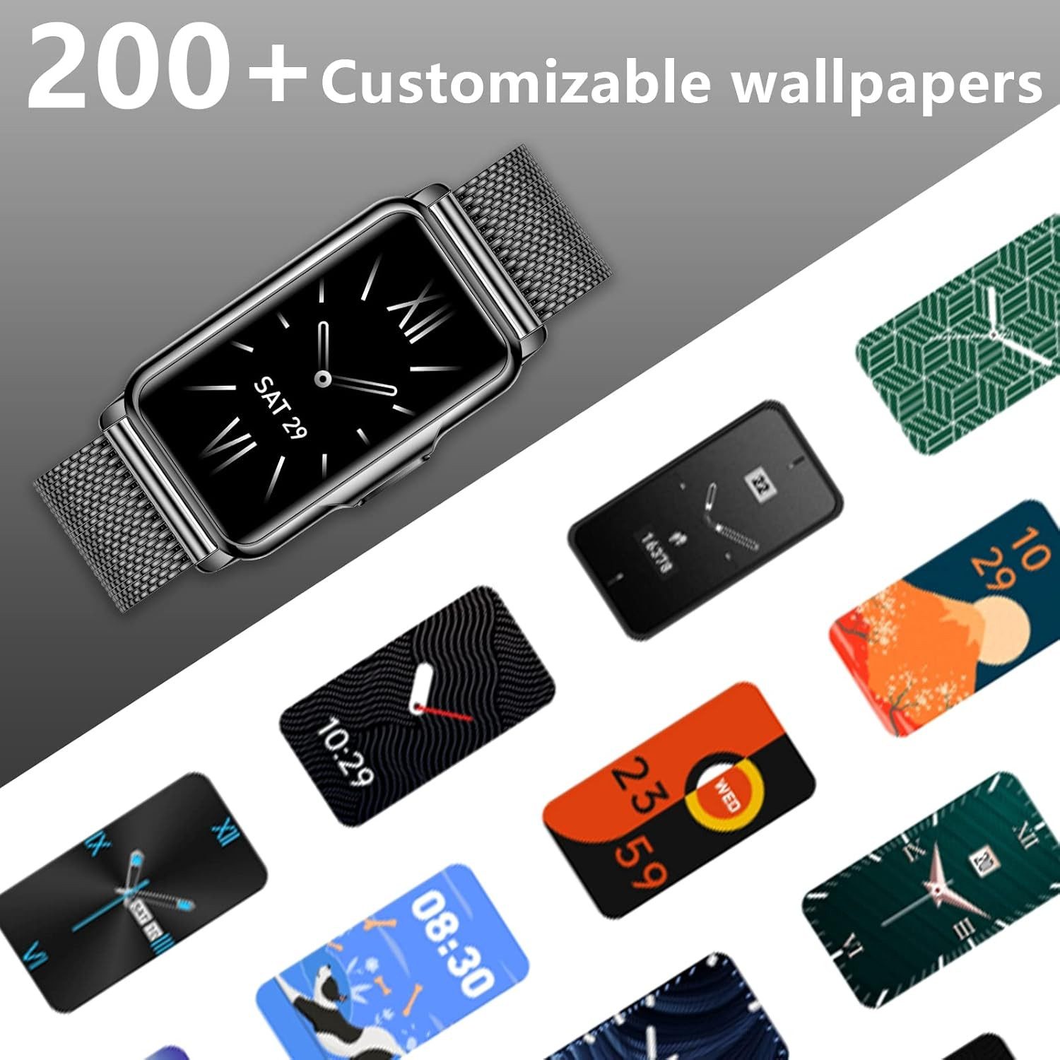 Kesasohe Damen's IP68 Wasserdicht Fitness tracker; Sportuhr 124 Sportmodi Smartwatch (4 cm/1,47 Zoll, Android iOS), mit SpO2 Herzfrequenzmessung Schlafmonitor und Musikkontrolle