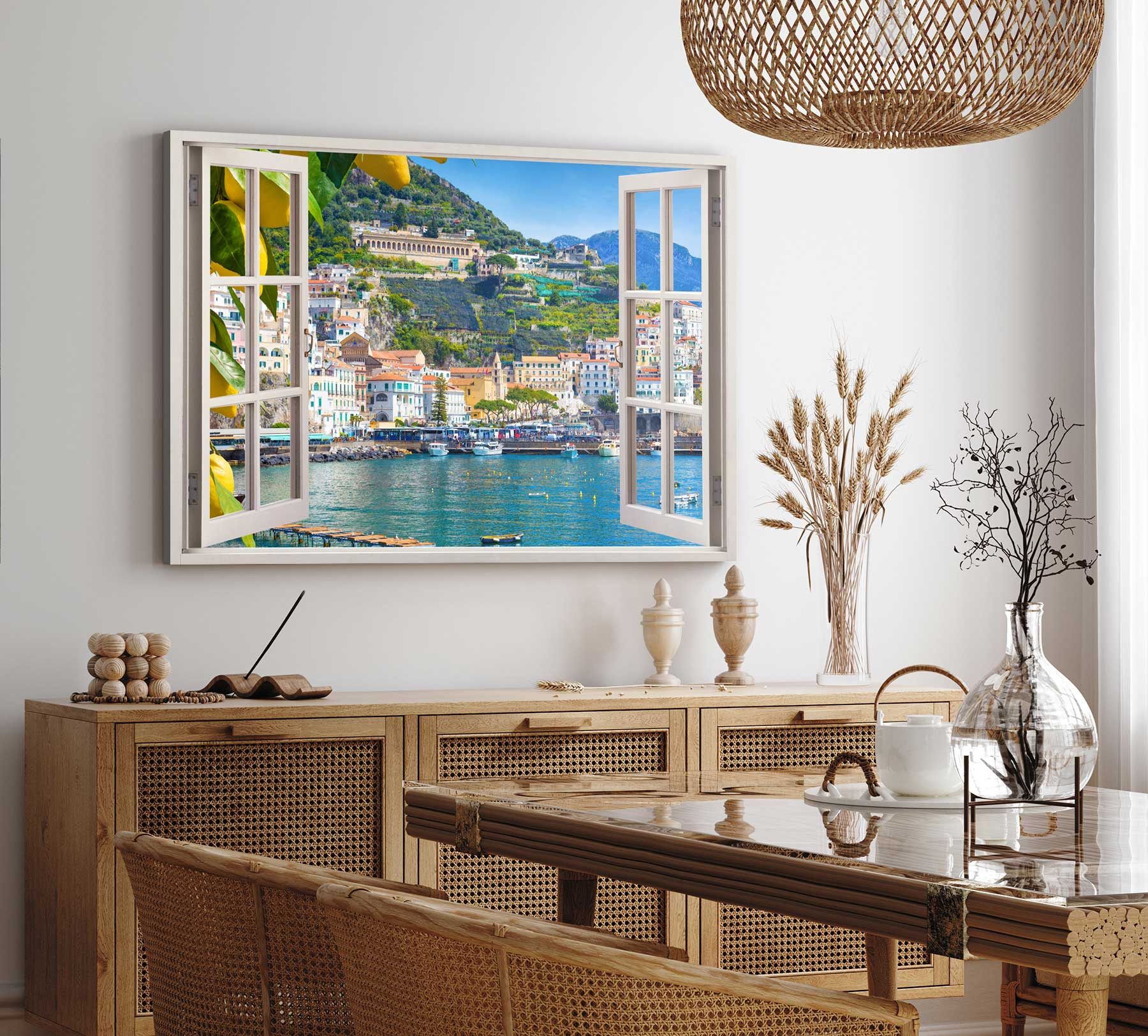 Sinus Art Leinwandbild Wandbild 120x80cm Fensterbild günstig online kaufen