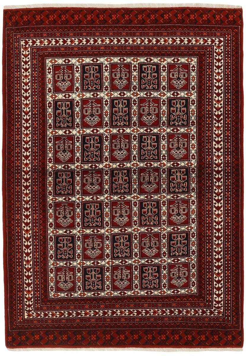 Orientteppich Turkaman 142x204 Handgeknüpfter Orientteppich / Perserteppich, Nain Trading, rechteckig, Höhe: 6 mm | Kurzflor-Teppiche
