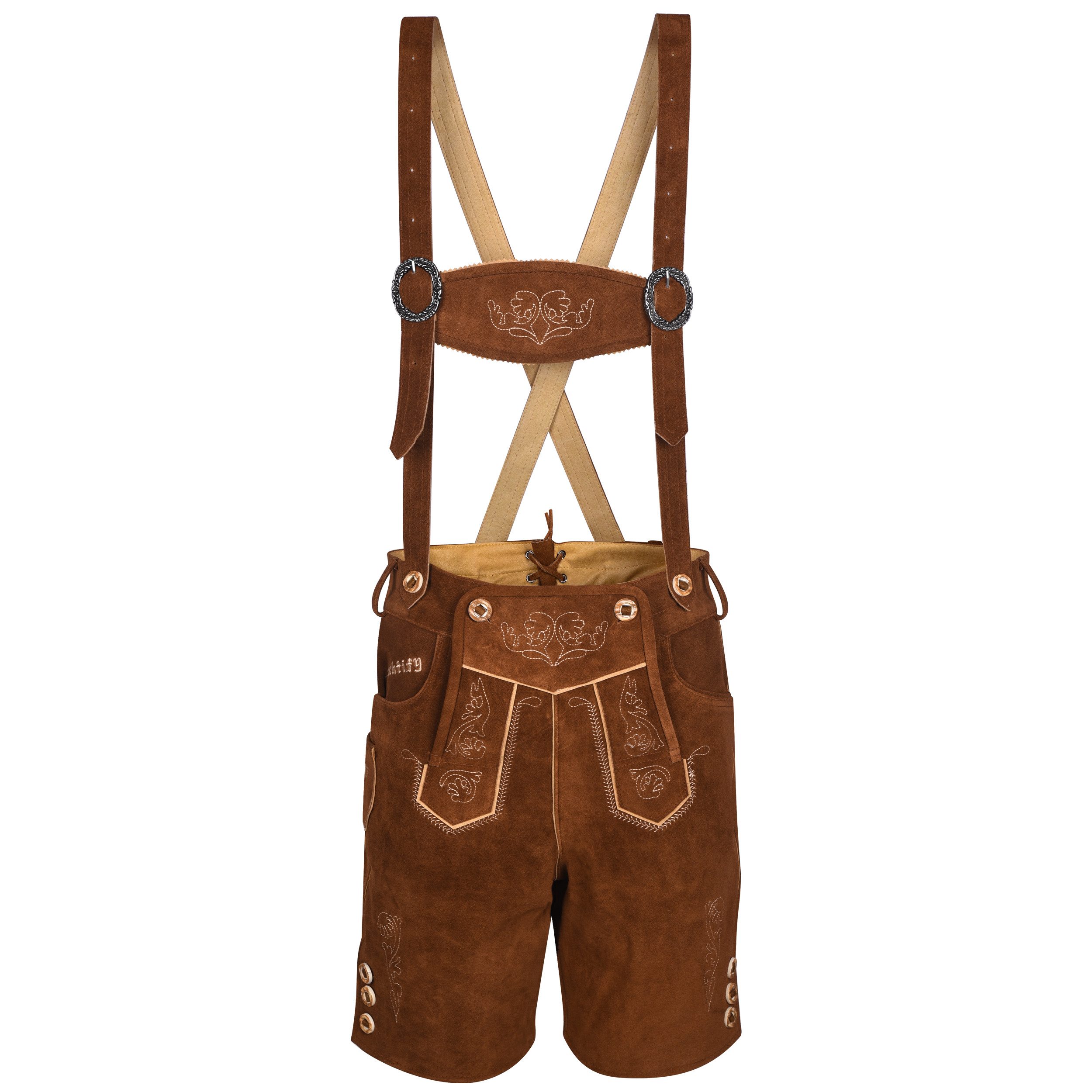 Trachtify Trachtenlederhose kurze Trachtenhose Herren Antik günstig online kaufen
