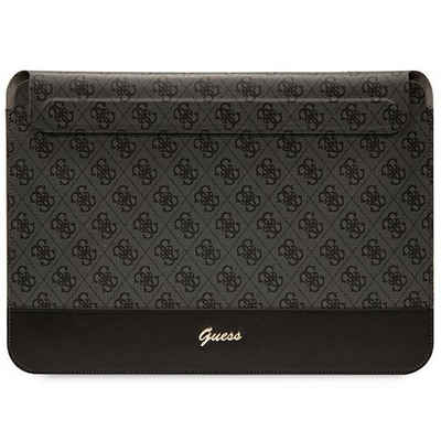 Guess Laptop-Hülle Guess Universell bis 14" Notebook Tasche 4G Stripe Metall Logo Schwarz