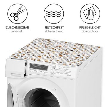 matches21 HOME & HOBBY Antirutschmatte Waschmaschinenauflage Terrazzo braun rutschfest 65 x 60 cm, Waschmaschinenabdeckung als Abdeckung für Waschmaschine und Trockner