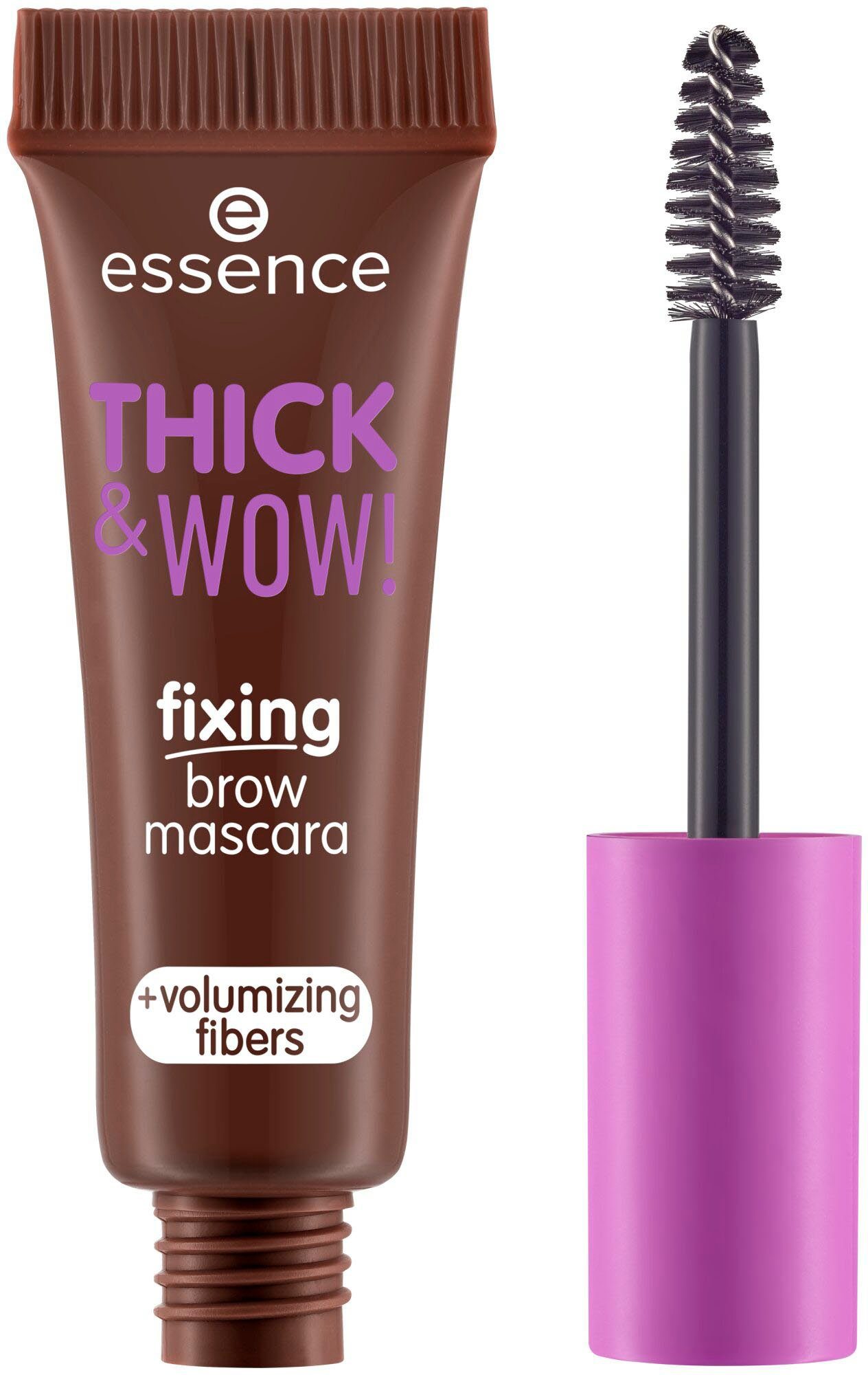 Augenbrauen-Gel brow & 3-tlg. Essence Brown Brunette fixing WOW! mascara, THICK