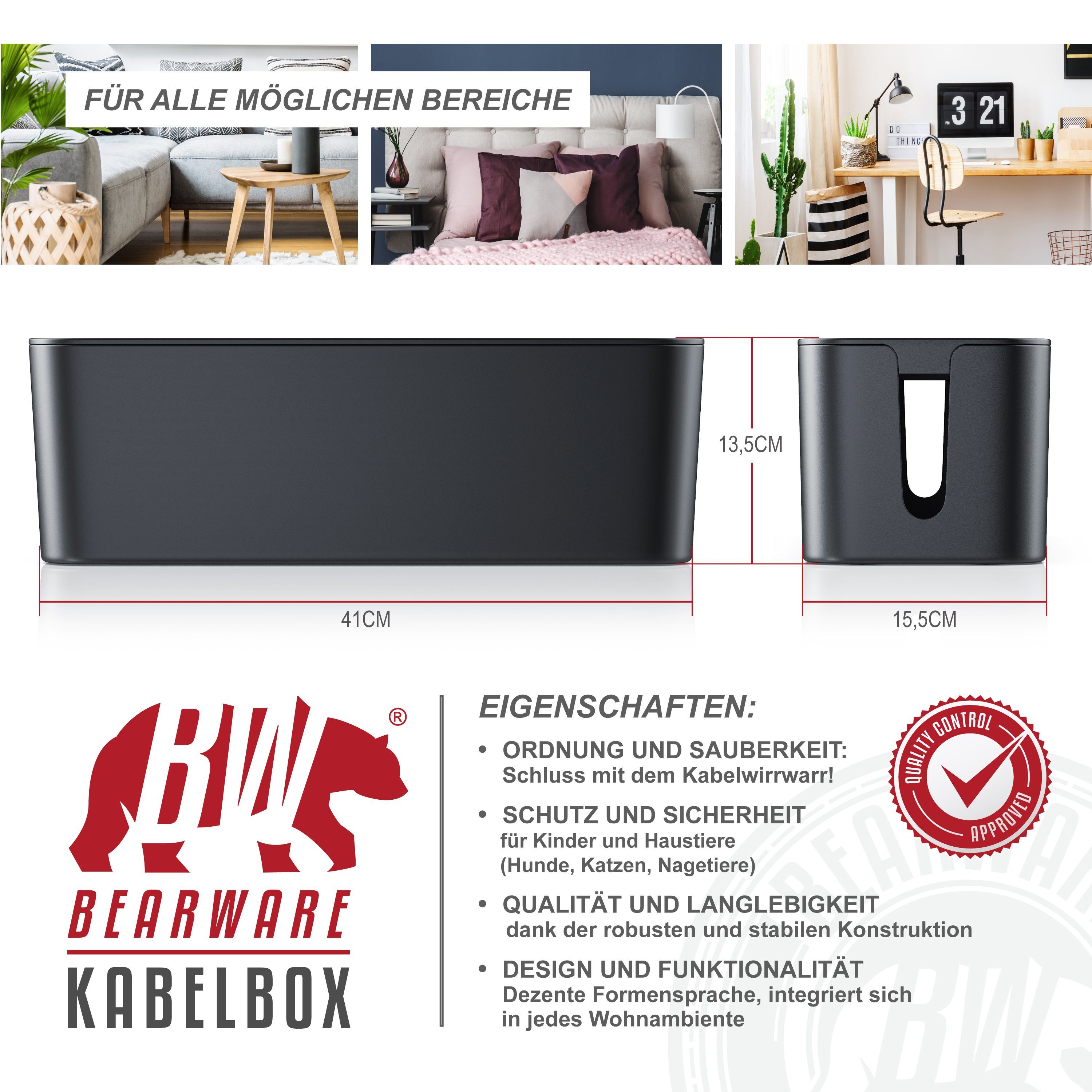 BEARWARE Kabelbox, (2-tlg), Kabel Box mit günstig online kaufen