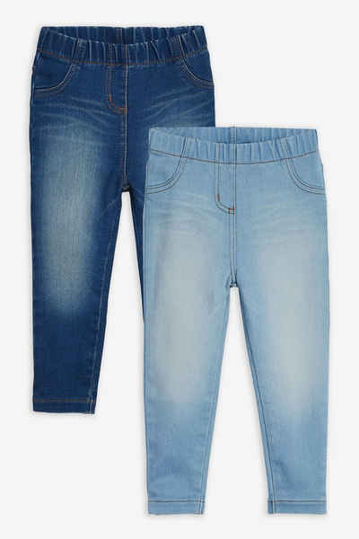 116-122 Design Mädchen Leggings Jeggings Stretch Hose Jeans Look Gr 134-140