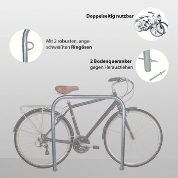 TRUTZHOLM Fahrradständer 5x Fahrradanlehnbügel zum Einbetonieren ca. 780 mm breit Fahrradstände