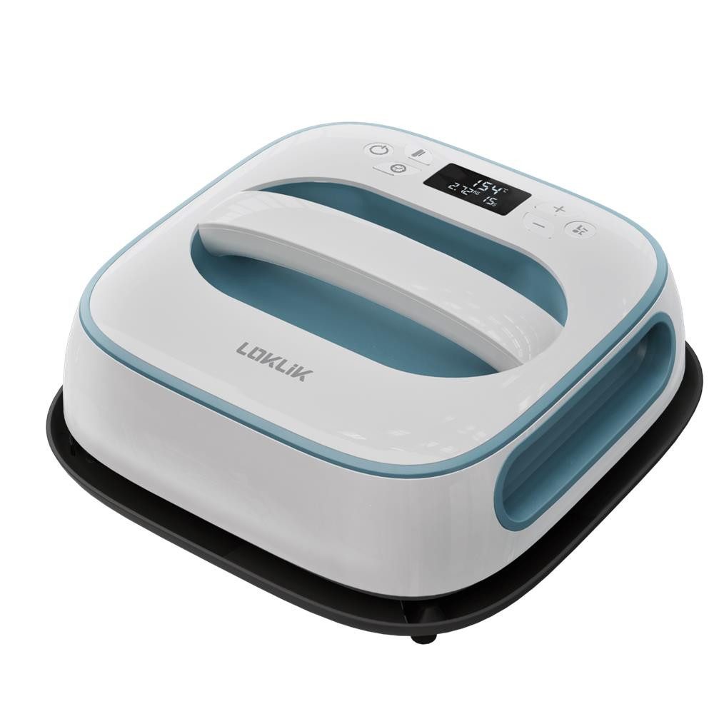 LOKLIK Дорожный утюг Easy Heat Press denim blau, Transferpresse, 25,5 x 25,5 cm, Thermopresse