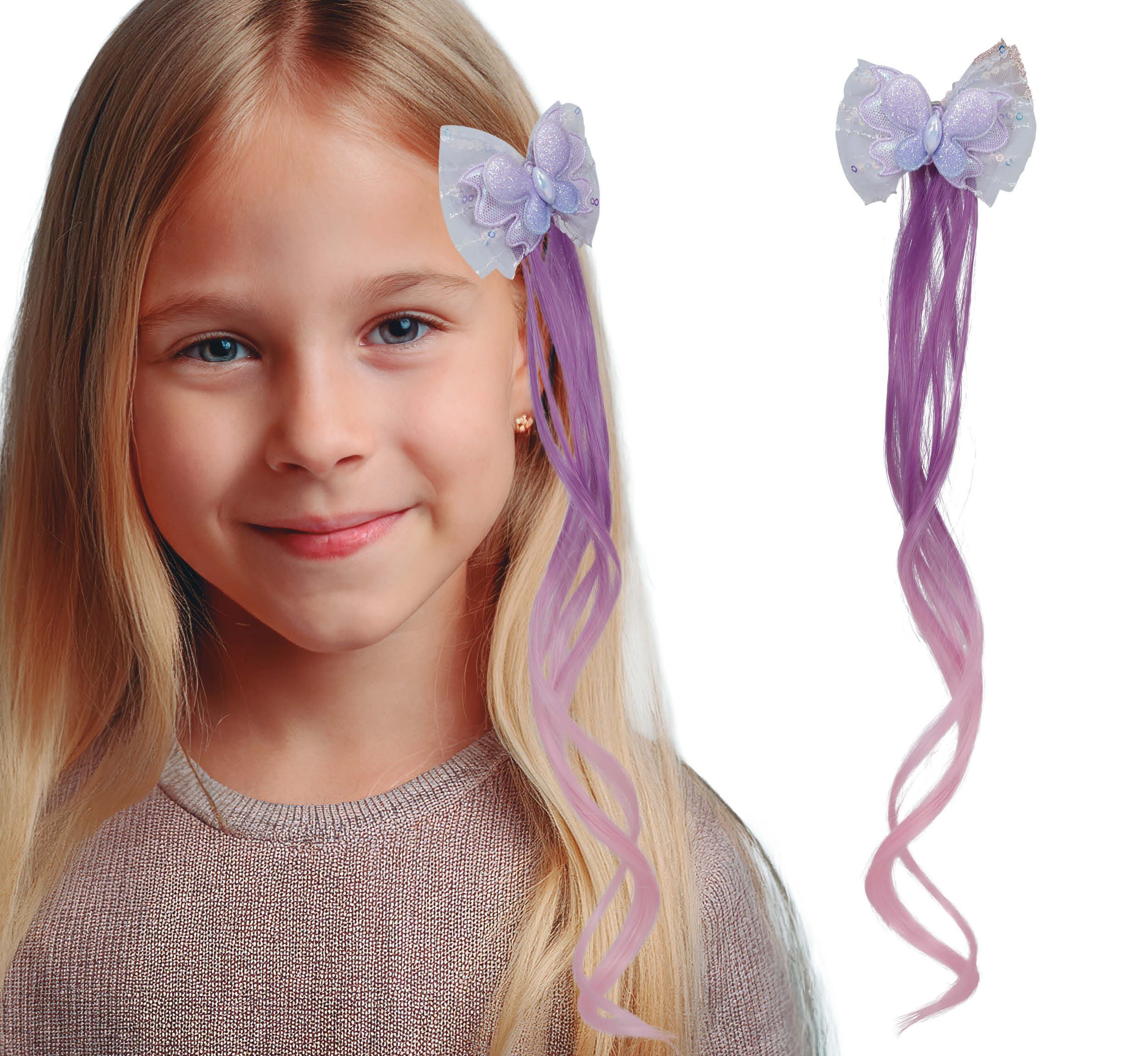 Fiestas Guirca Kostüm, Prinzessinnenhaarschmuck Schmetterlingszauber Karneval Accessoire Lila