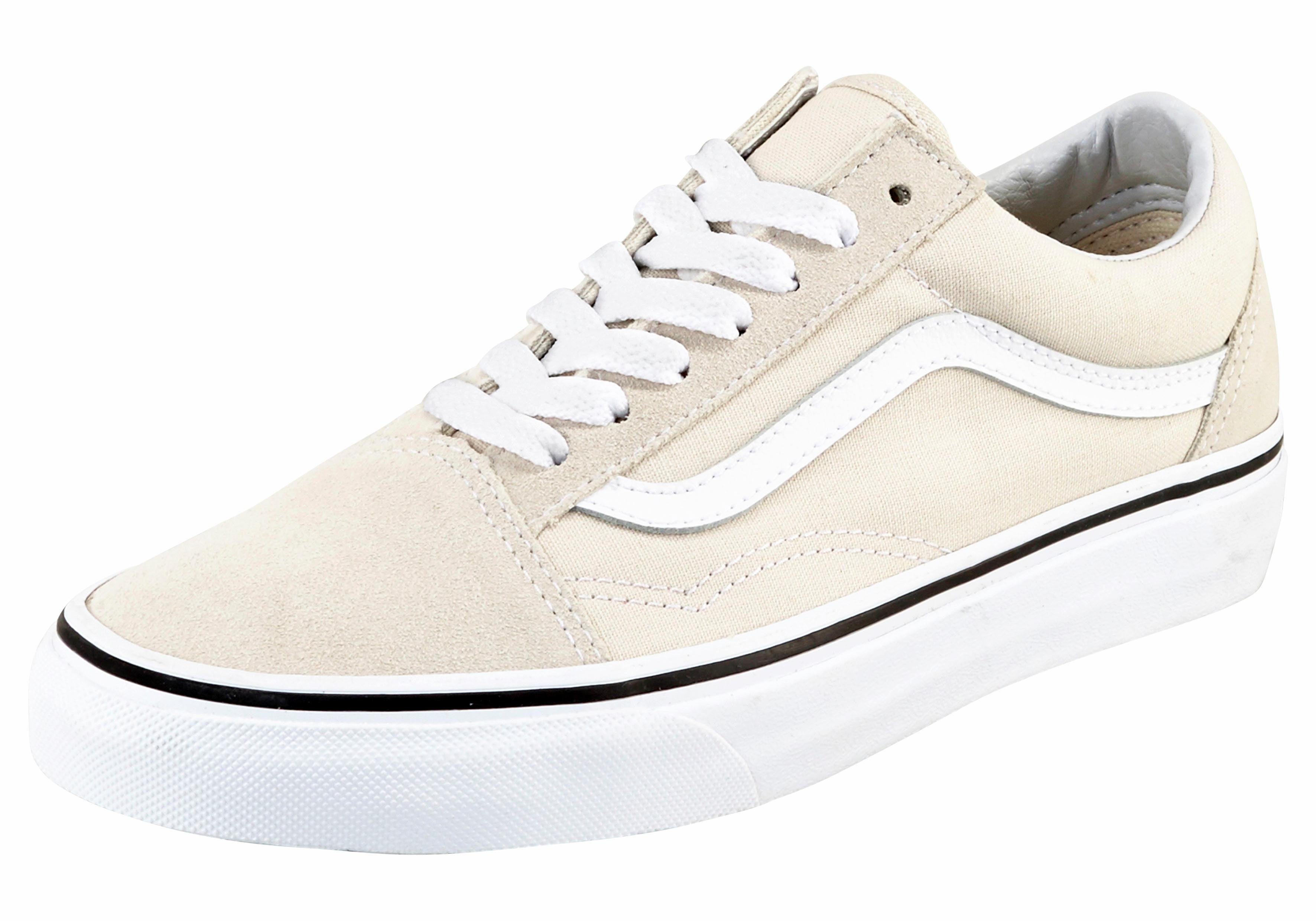 vans old skool leder beige