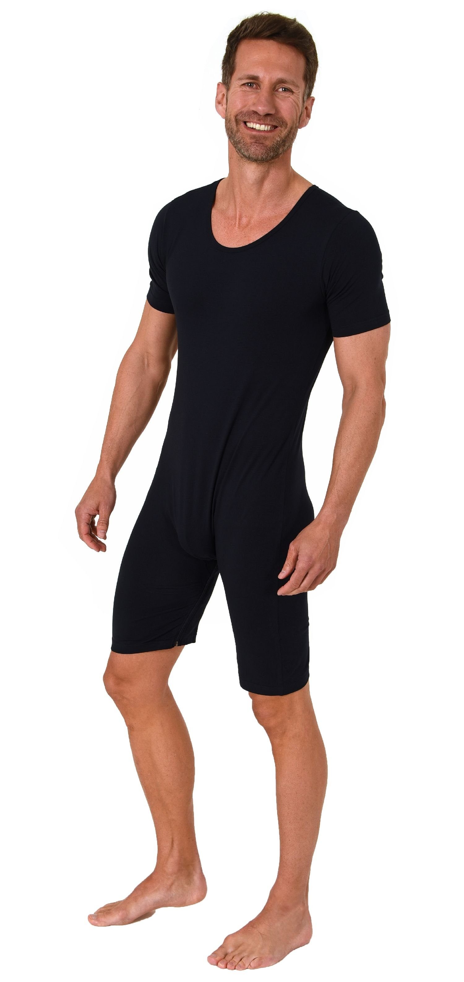 Normann Care Pyjama Pflegebody kurzarm - UNISEX - mit Beinreißverschluss