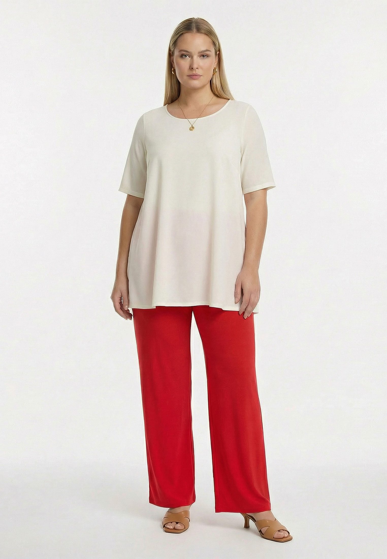 YOEK Bootcuthose Damen Hose mit einem elastischen Bund