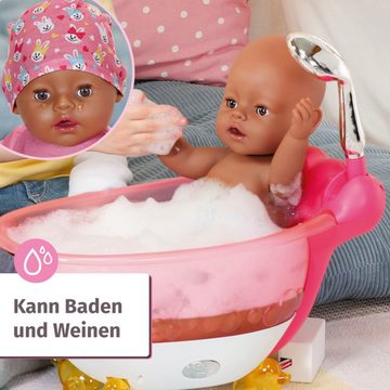 Baby Born Babypuppe Magic Girl Brown Eyes, 43 cm (Set, 13-tlg), mit 10 lebensechten Funktionen