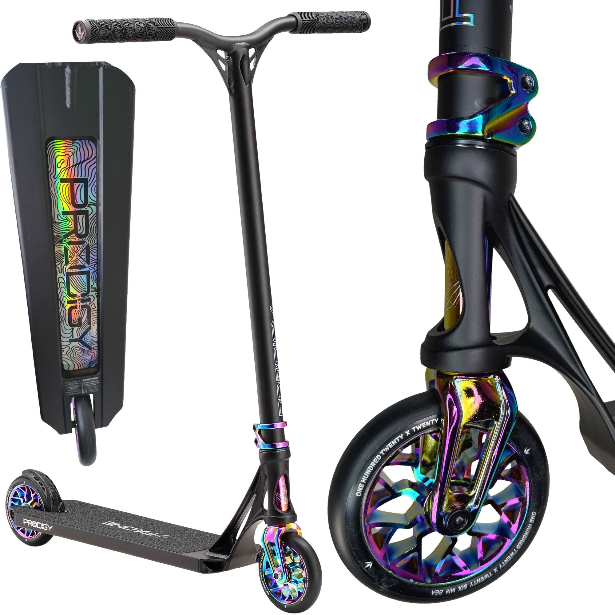 Stuntscooter Blunt Prodigy X One Stunt-Scooter 86 cm Park Schwarz/Neochrome