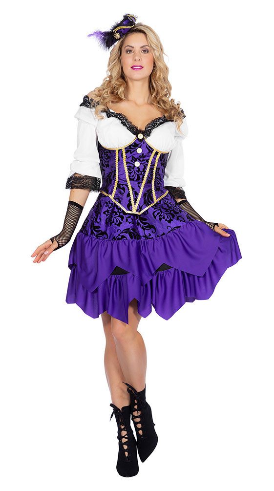 Karneval-Klamotten Cowboy-Kostüm Saloon Girl Damen Tänzerin Can Can Western, Wilder Westen Frauenkostüm Karneval Fasching