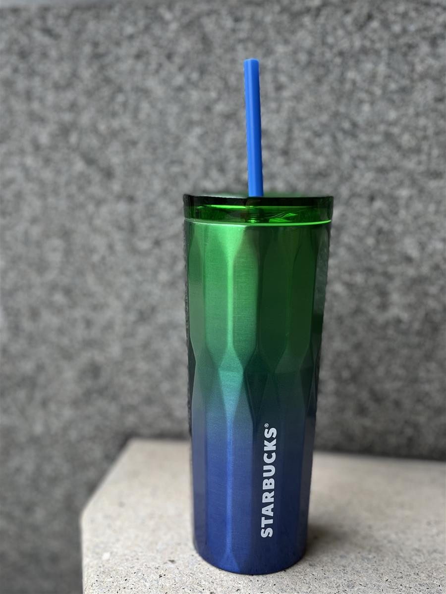 Starbucks Frühstücks-Geschirrset Starbucks Cup Alaska Trinkbecher 473ml Blau/Grün