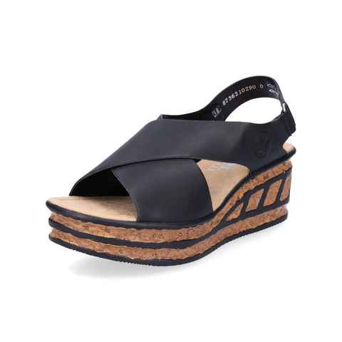 Rieker Rieker Damen Sandalette schwarz Sandale