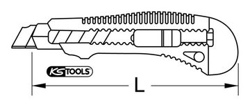 KS Tools Cuttermesser, Klinge: 1.8 cm, Standard-Universal-Abbrechklingen, 140 mm