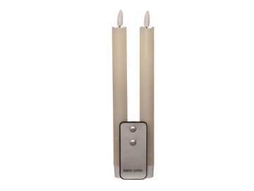 Coen Bakker Deco BV LED-Kerze (Set, 3-tlg), Stabkerzen 2 Stück elfenbein Fernbedienung 23cm