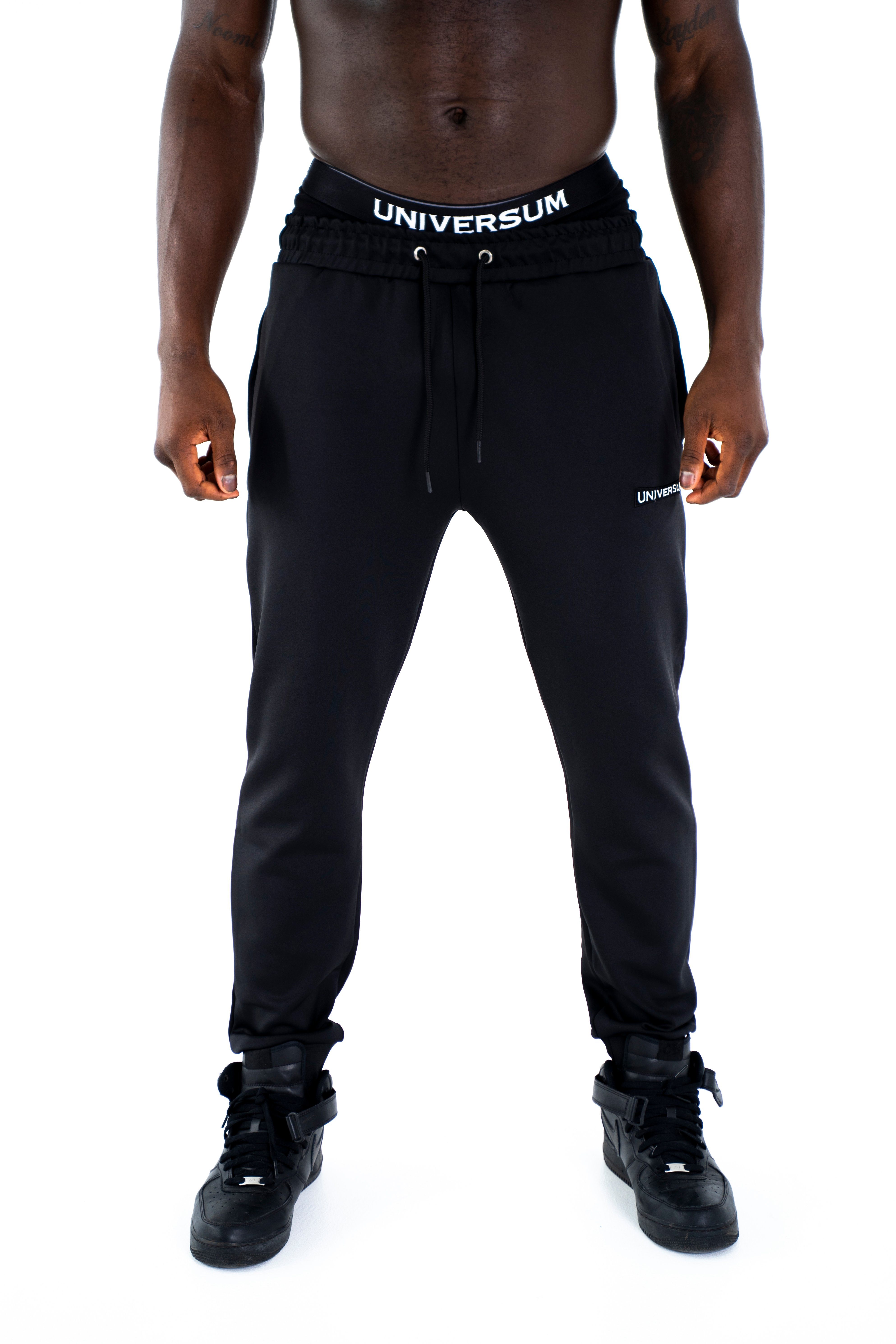 Universum Sportwear Jogginghose Modern Fit Pants Jogginghose für Sport, Fitness und Freizeit schwarz