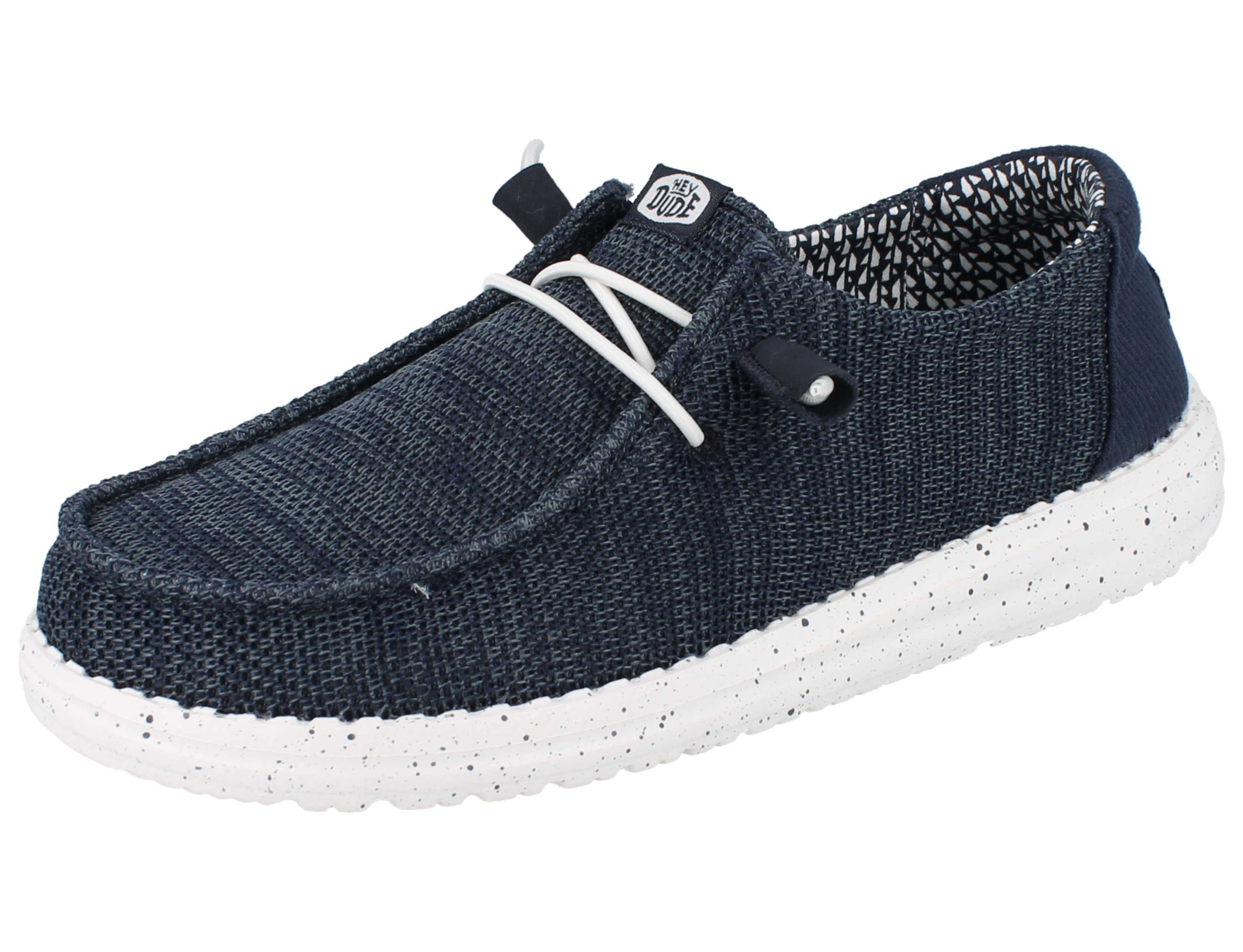 Hey Dude HEY DUDE Wally Stretch Sox Herren Slipper navy blau Textil - Größe: Sandale Wechselfußbett