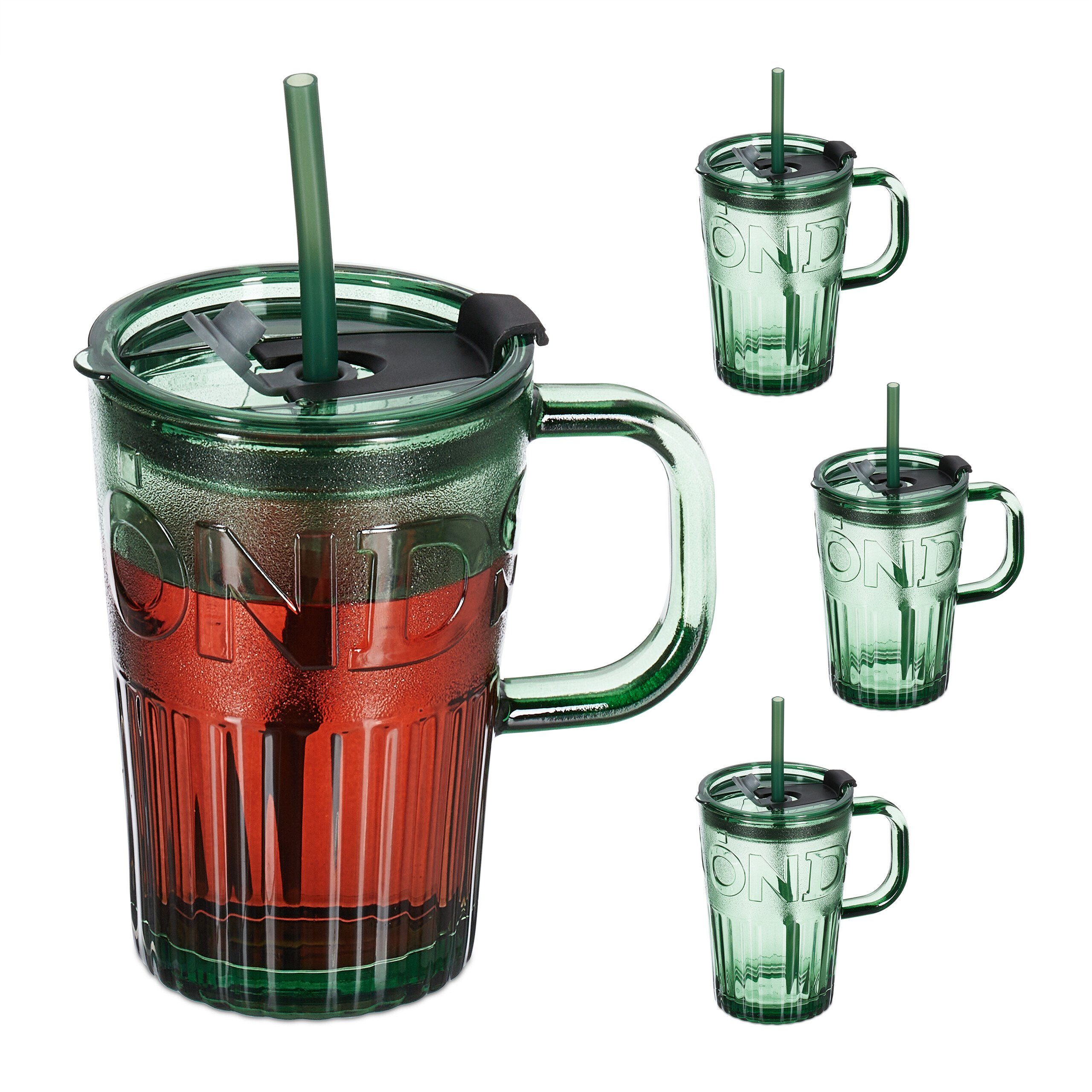 Gläser-Set Trinkgläser im 4er Set mit Henkel