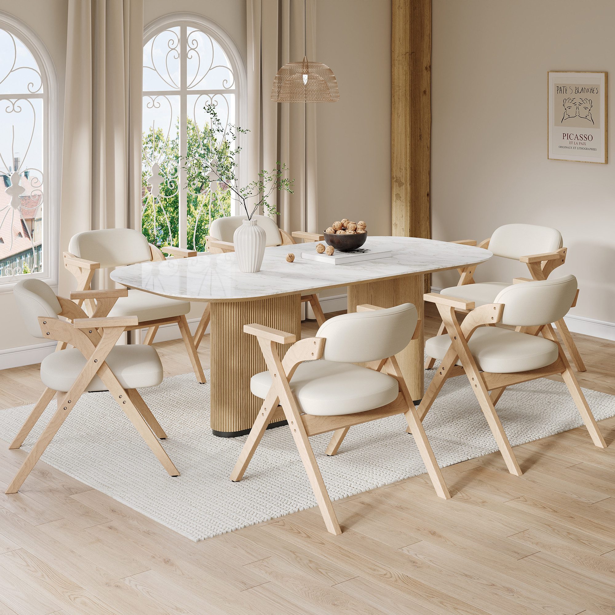 Flieks Esszimmerstuhl klappbare Polsterstühle (Gestell aus Massivholz, Set, günstig online kaufen