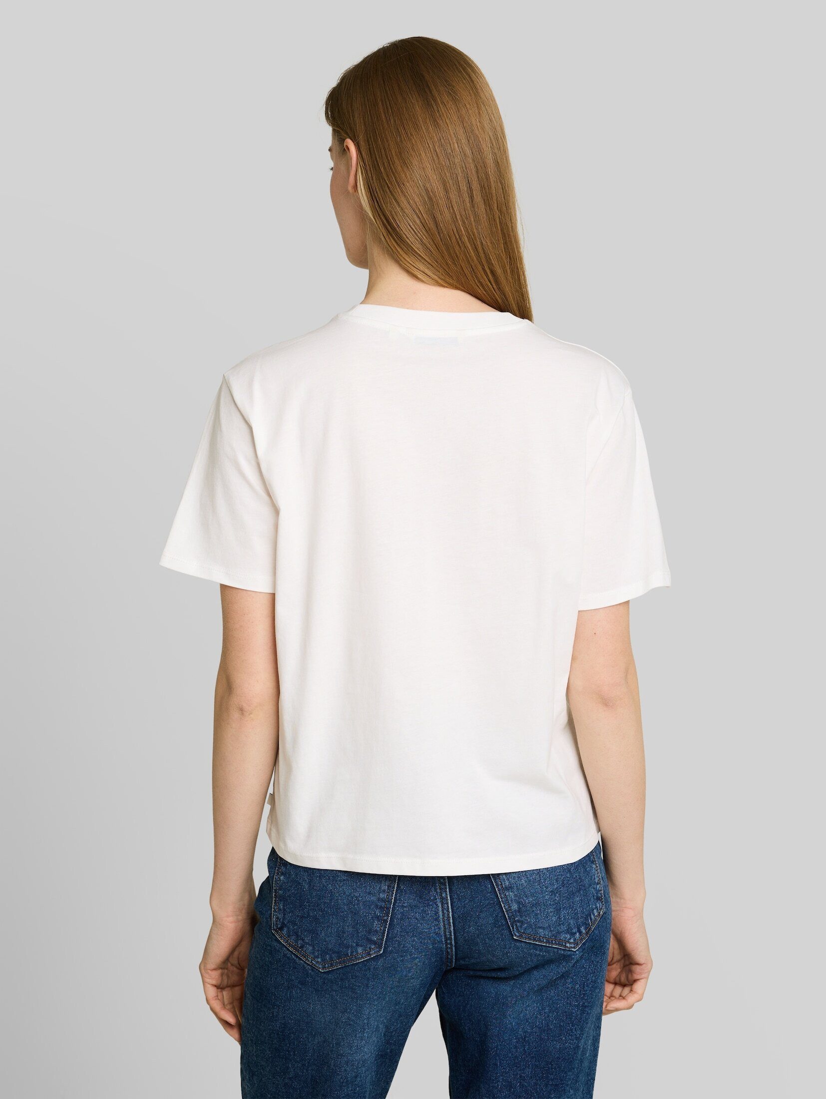 TOM TAILOR Denim T-Shirt T-Shirt Boxy Fit T-Shirt mit Stickerei