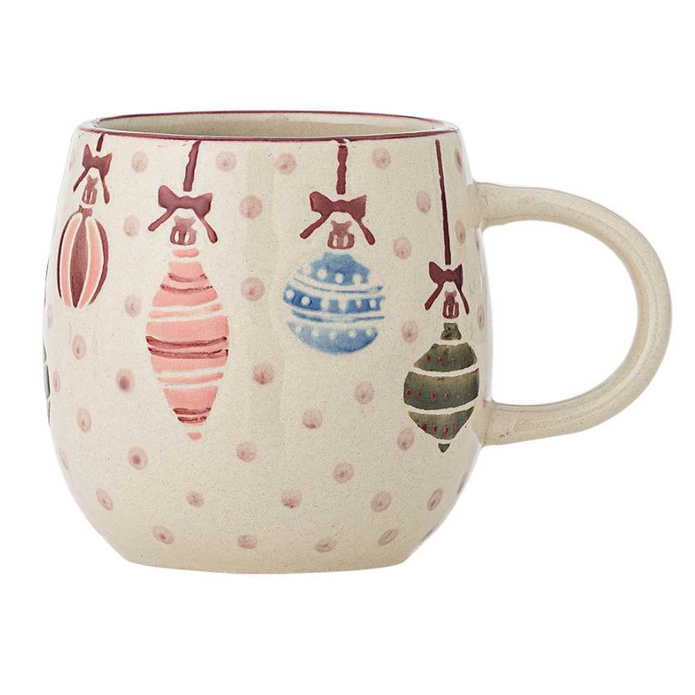Bloomingville Becher Bloomingville Becher ORNAMENTIA Weihnachtsbecher mit Tannenbaumschmuck