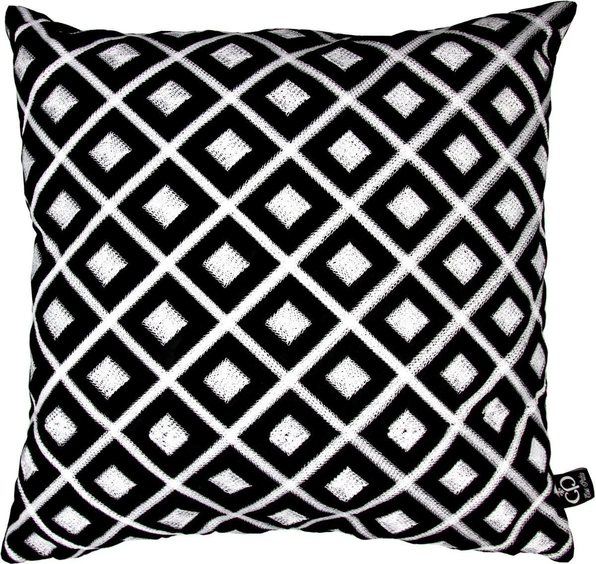 Casa Padrino Dekokissen Luxus Hotel Kissen Schwarz / Weiß 50 x H. 50 cm