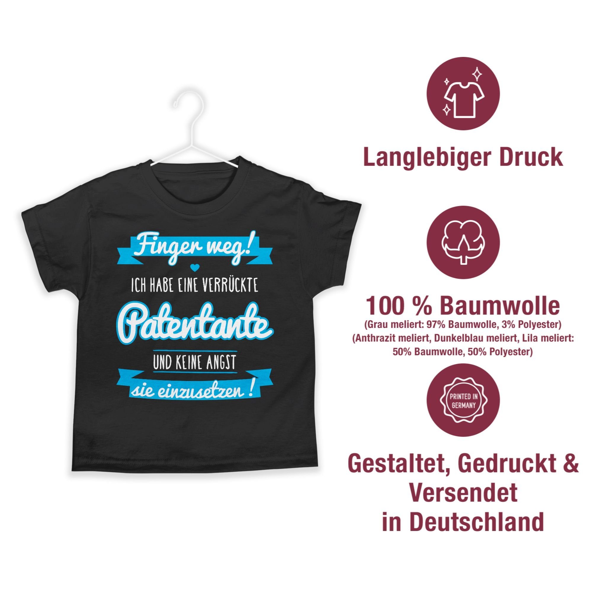 Ich Shirtracer Patentante Kind Patentante Schwarz 1 eine habe verrückte T-Shirt